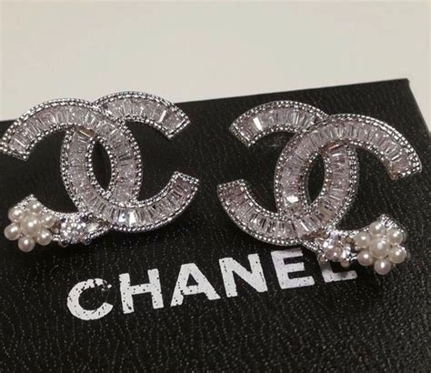 chanel diamond long rectangular earrings|chanel diamond earrings cc price.